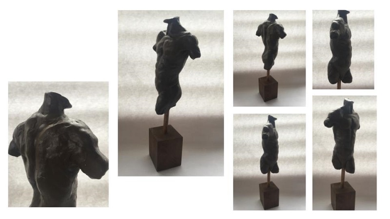 'Life Sculpture - the Male form' wax. 45cm x 12cm